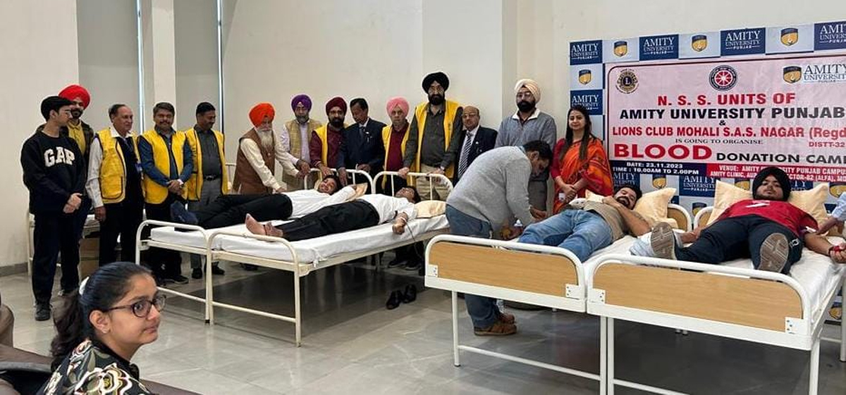 Blood donation camp organized by Lions Club